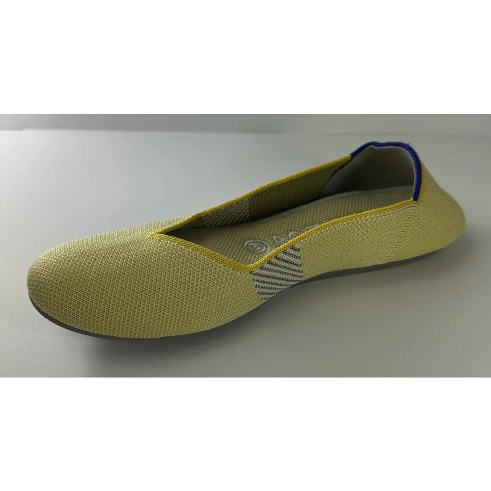 Rothy's Round Toe The Flat Ballet Slip On Knit Shoes Sunshine Yellow Women's 7.5 - Picture 13 of 16